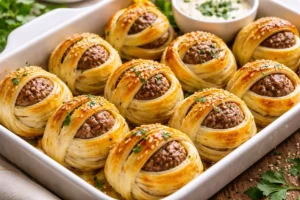 Meatballs Wrapped in Puff Pastry – Easy Baked Appetizer Recipe