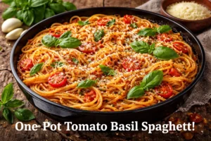 One-Pan Skillet Spaghetti with Fresh Tomato-Basil Sauce