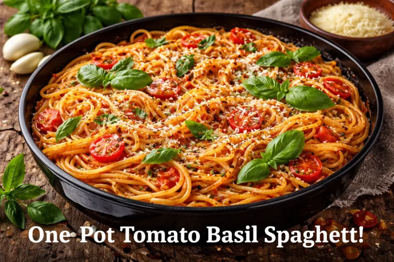One-Pan Skillet Spaghetti with Fresh Tomato-Basil Sauce