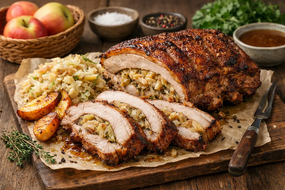 Pork Belly Stuffed with Cabbage