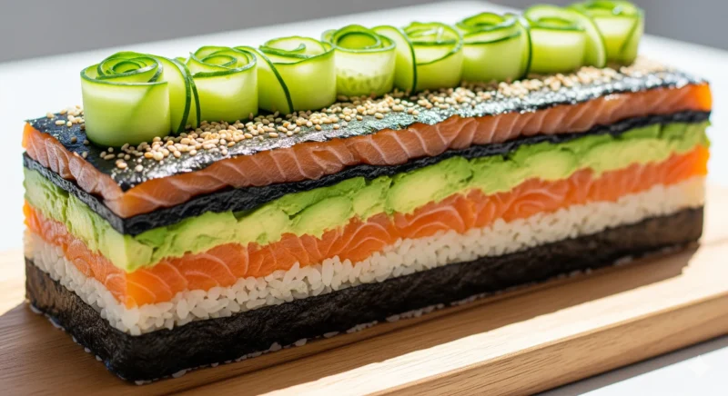 Sushi Cake: A Layered No‑Bake Party Centerpiece