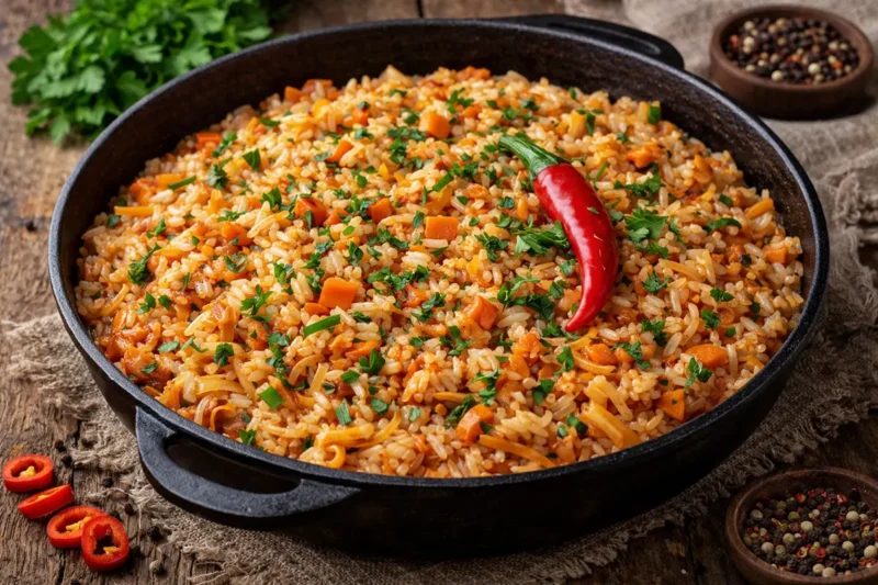 Vegetable Rice with Cabbage - Easy One Pan Comfort Meal