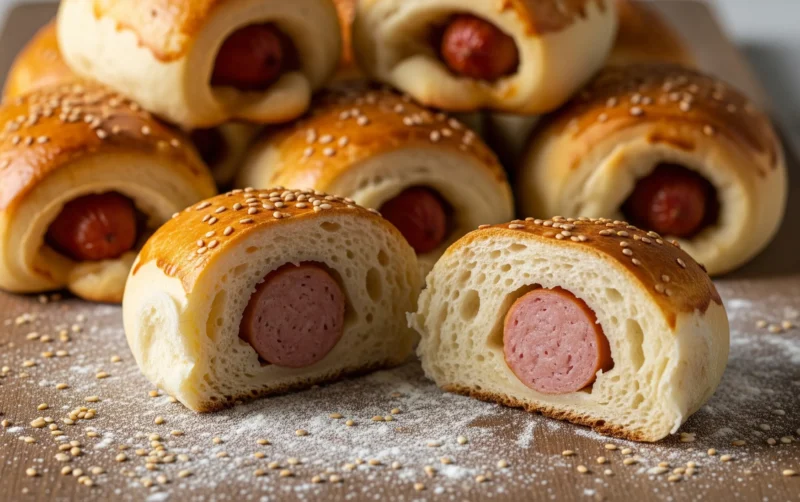 Homemade Yeast Dough Sausage Rolls