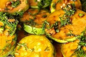 Marinated zucchini