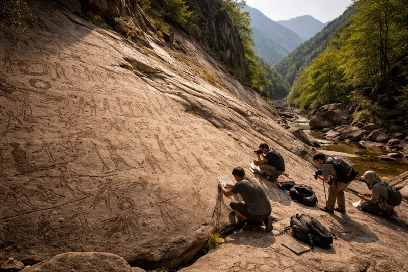 20,000 Ancient Rock Drawings Found in a Remote Italian Canyon