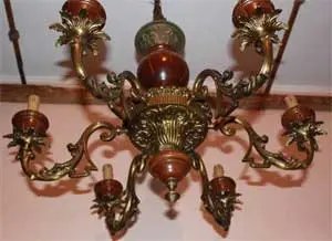 Washing the chandelier