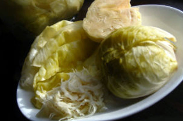 Капуста, квашеная качанами