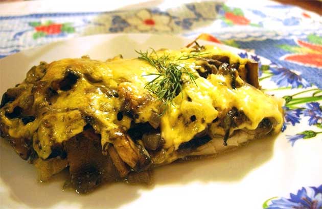 РЫБА С ГРИБАМИ