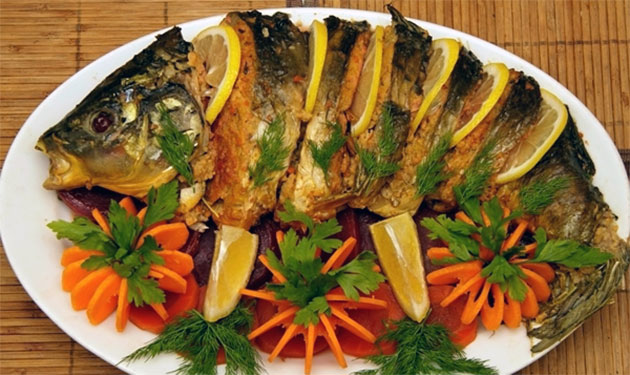 Карп с медом