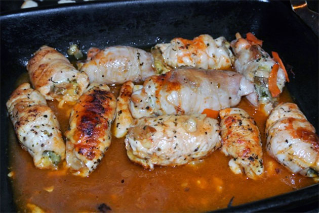 Куриные рулетики 