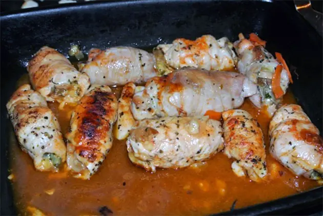 Chicken roll-ups