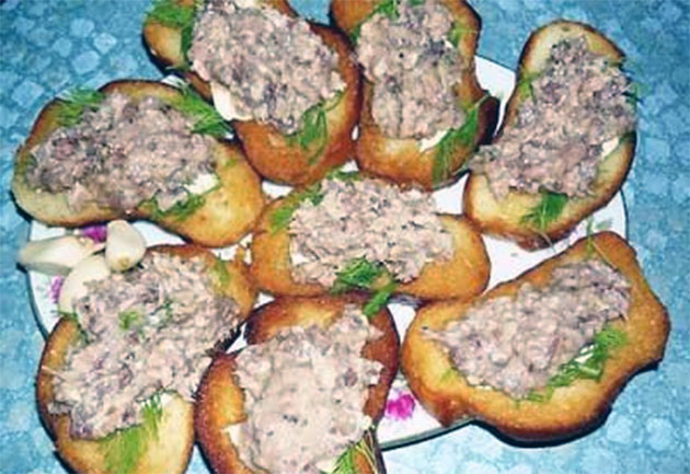 Рыбные гренки