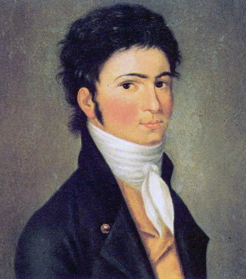 Young Beethoven (1801), painting by Karl T. Riedel