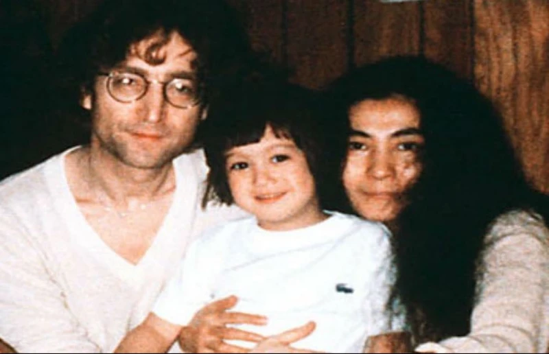 Lennon with son and wife