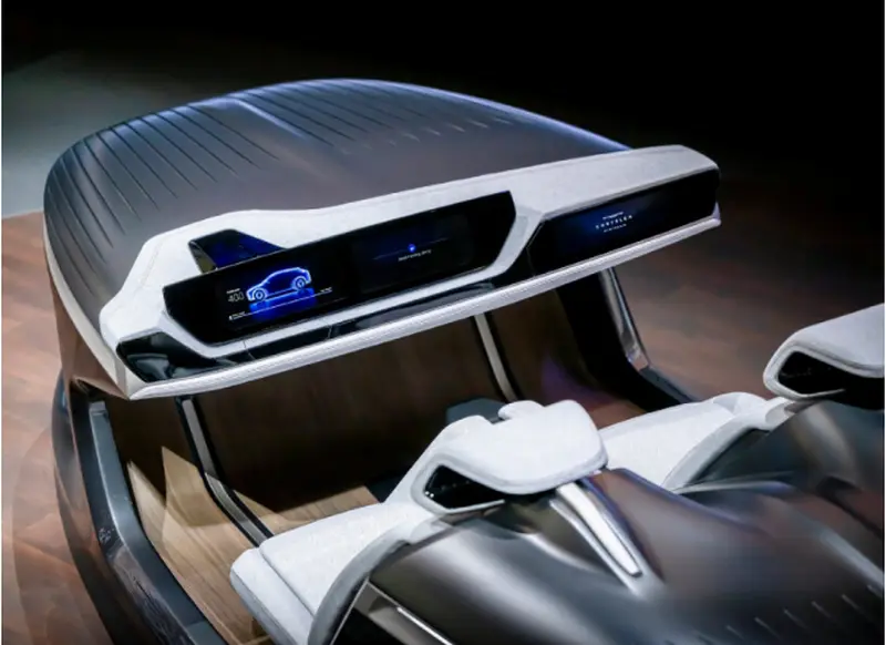 Cockpit Genius: Chrysler unveiled a futuristic cabin for its electric car featuring artificial intelligence.