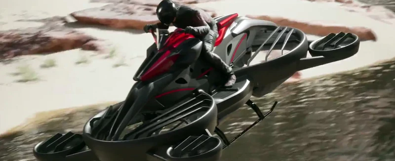 The Dream of a Cosmic Rider: Japan has released the world's first flying motorcycles.