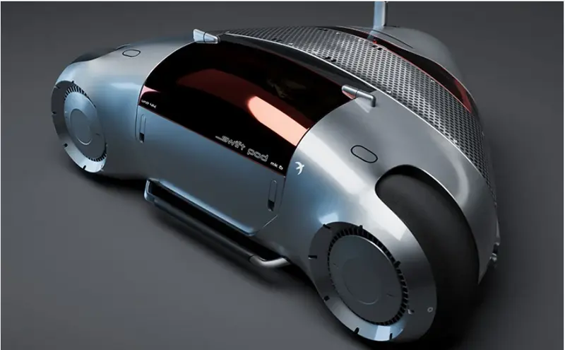 Sleep and travel! Designers have unveiled a triangular driverless hotel car.