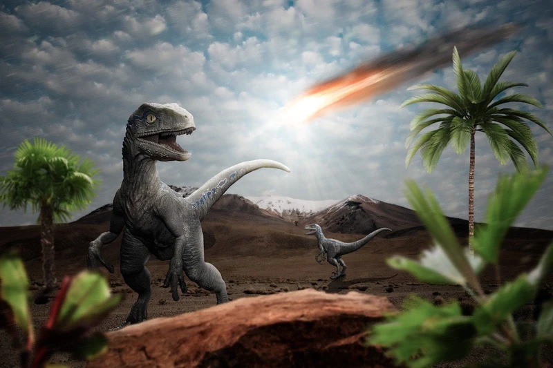 Human ancestors dealt with dinosaurs.