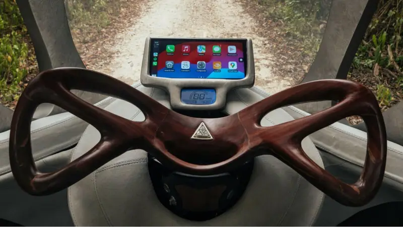 In Mexico, a graceful electric car has been created for eco-friendly leisure.