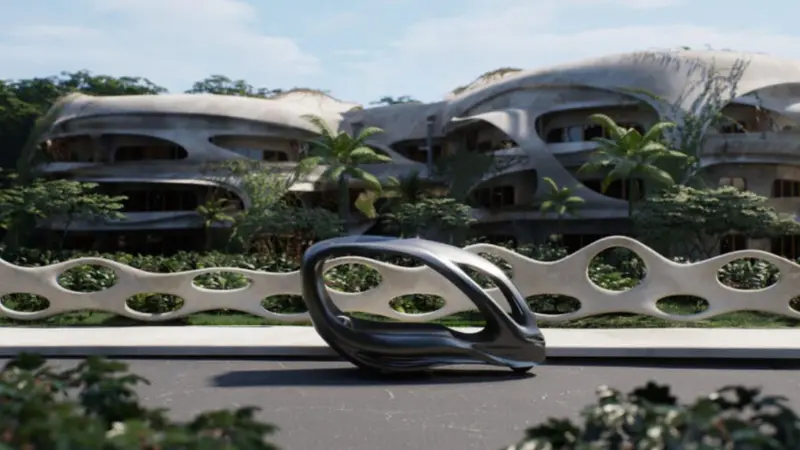 In Mexico, a graceful electric car has been created for eco-friendly leisure.