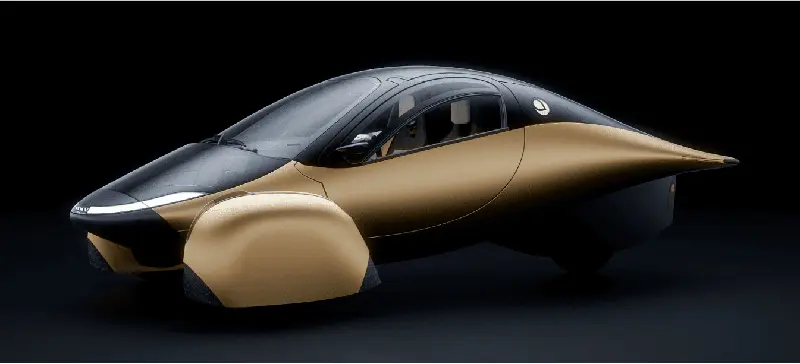 Sunny coolness: these three-wheeled electric cars were created specifically for the UAE.