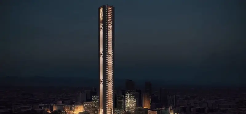 The world's new tallest building could be a one-kilometer tall skyscraper-battery.