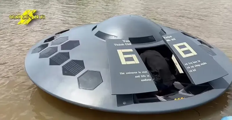 What was that? A Vietnamese man built a jet boat in the shape of a UFO.