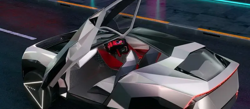 In an origami style: Nissan presents an electric car for creative people.