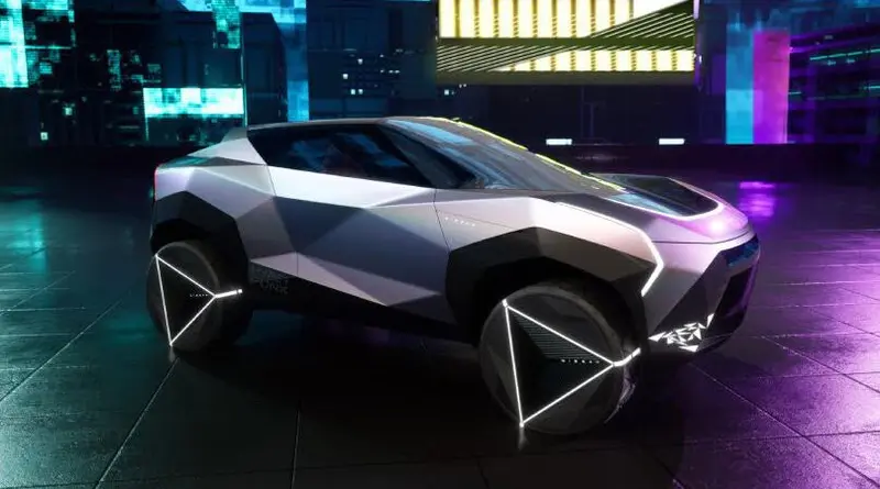 In an origami style: Nissan presents an electric car for creative people.