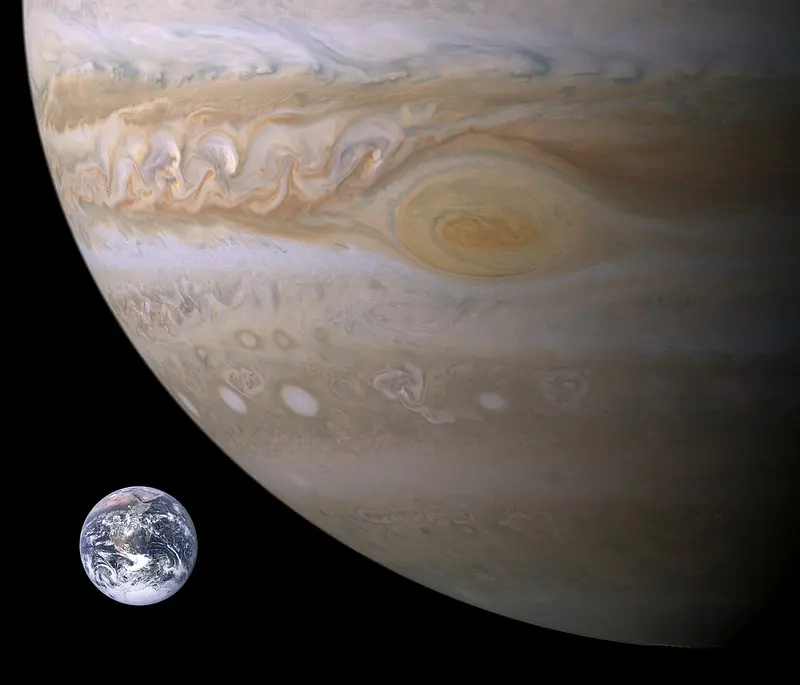 The giant Jupiter has no solid surface. How is that possible?