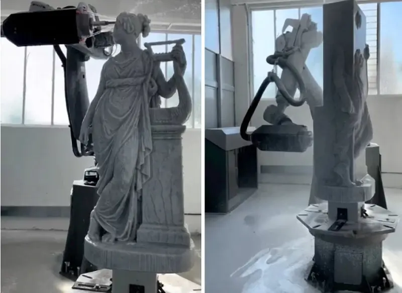 Like Michelangelo: in Italy, a robot sculptor creates marble masterpieces.