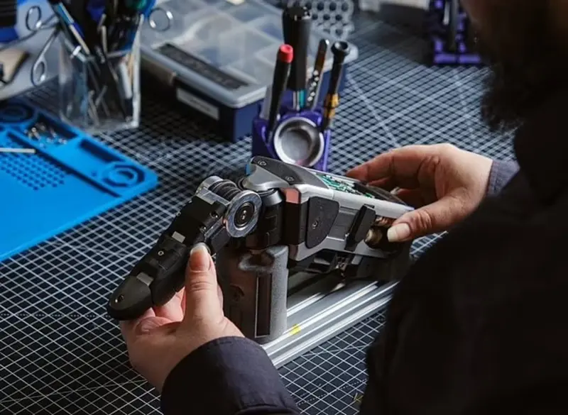 Scientists have created a robotic arm that can withstand hammer blows.