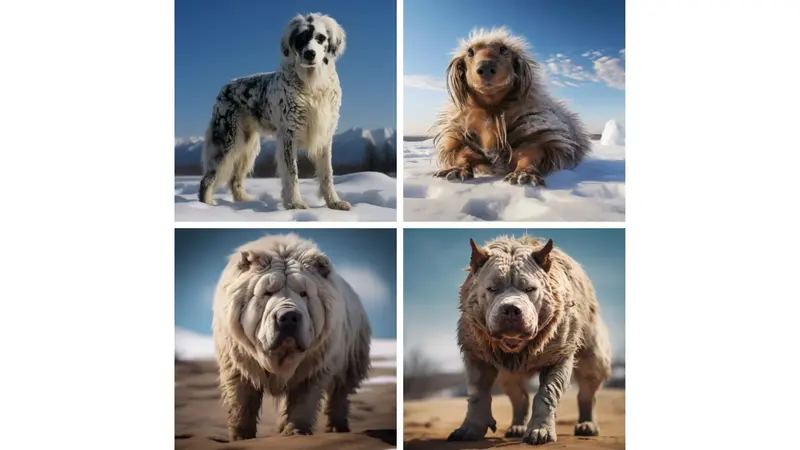 What dogs will look like in 10,000 years: AI prediction