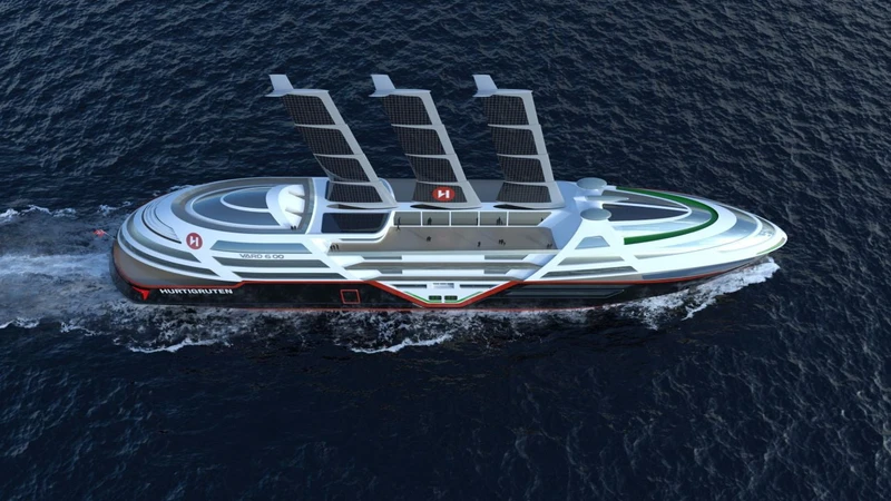 Norway will build an electric cruise ship with giant solar sails.