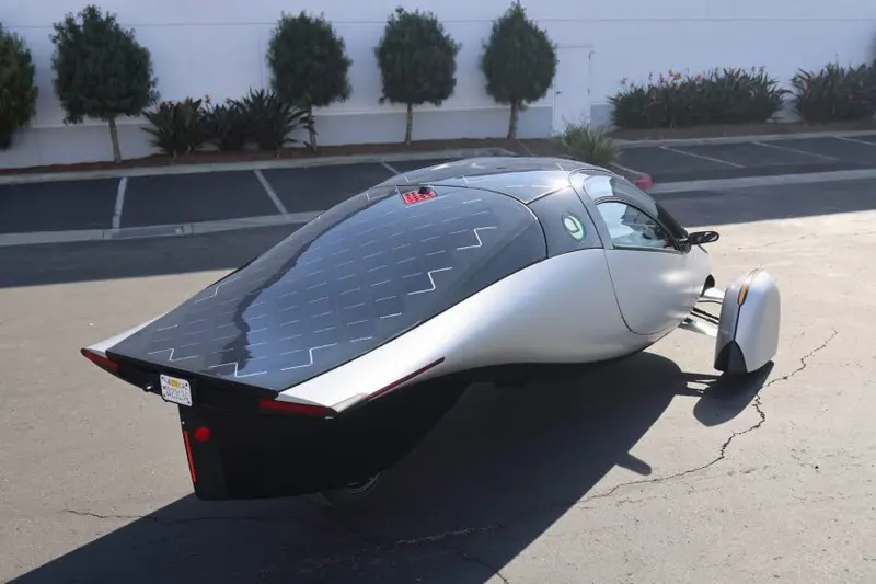An impressive solar electric vehicle for mass production was showcased in Las Vegas.