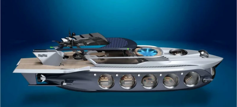 In the Netherlands, a superyacht has been created that easily transforms into a submarine.