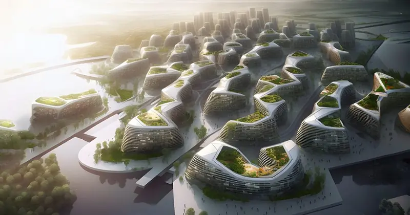 Like a dream of shifting harmony: architects unveiled a project for a floating eco-city.
