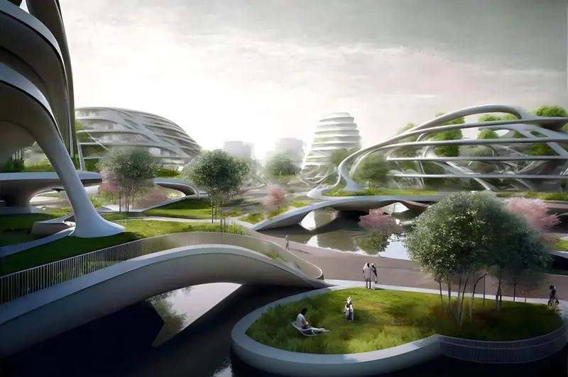 Like a dream of shifting harmony: architects unveiled a project for a floating eco-city.
