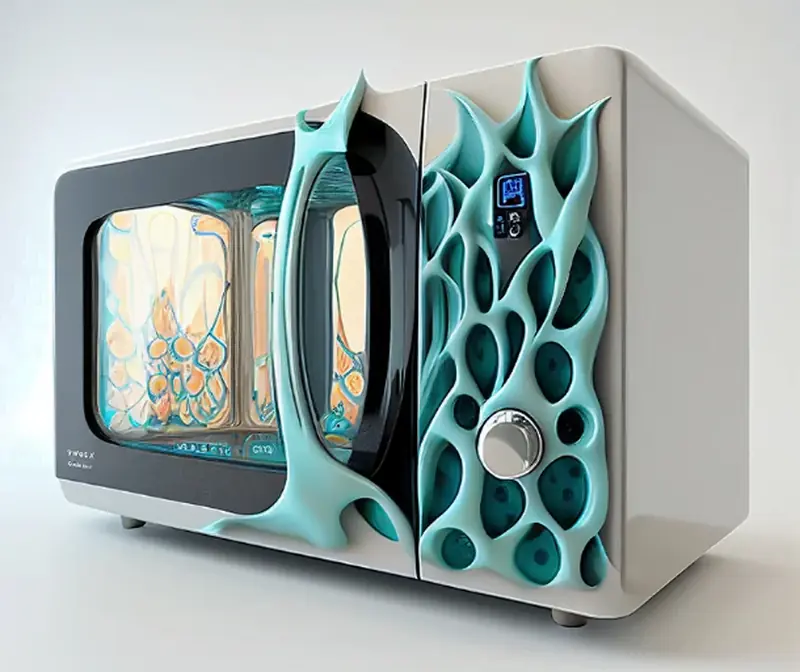 Gaudí's Hypnosis: Artificial Intelligence Depicts Household Appliances in the Style of the Renowned Architect.