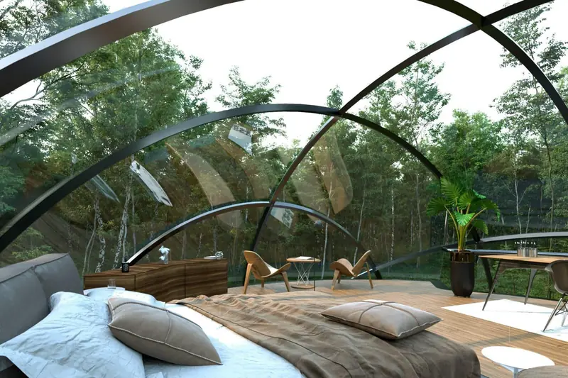 Behind the glass: a capsule for those escaping civilization has been built in Finland.