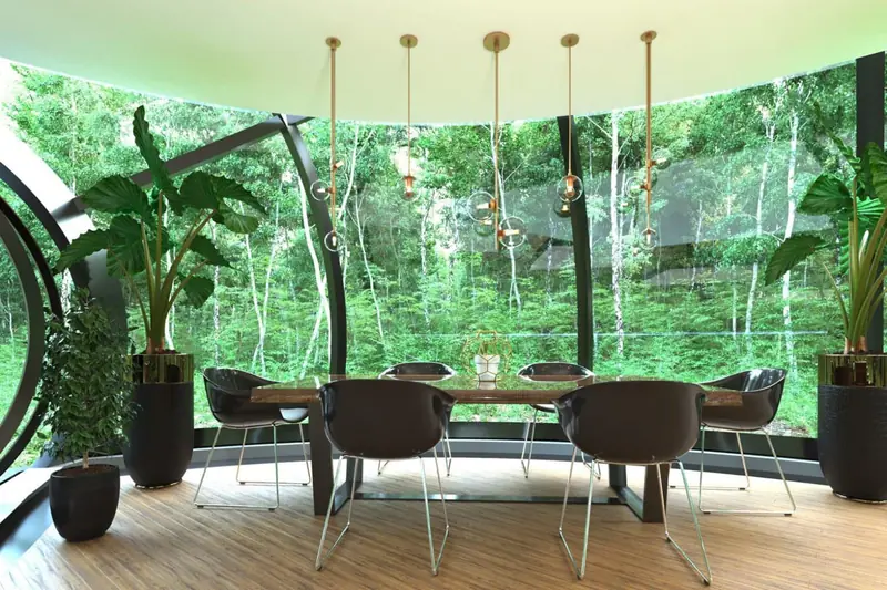 Behind the glass: a capsule for those escaping civilization has been built in Finland.