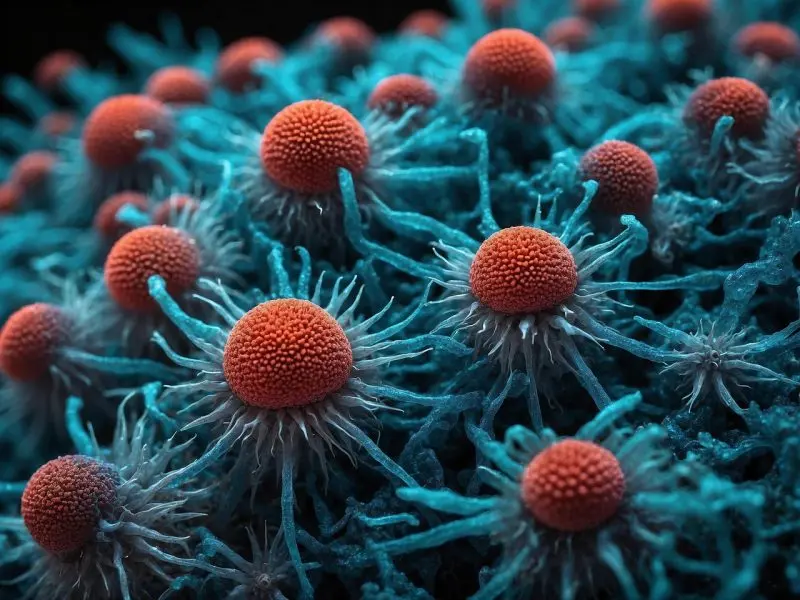 ai generated, spore, mycology, microbiology, biology, germs, bacterium, science, microscopic, cells, pathogen, disease, illness, viruses