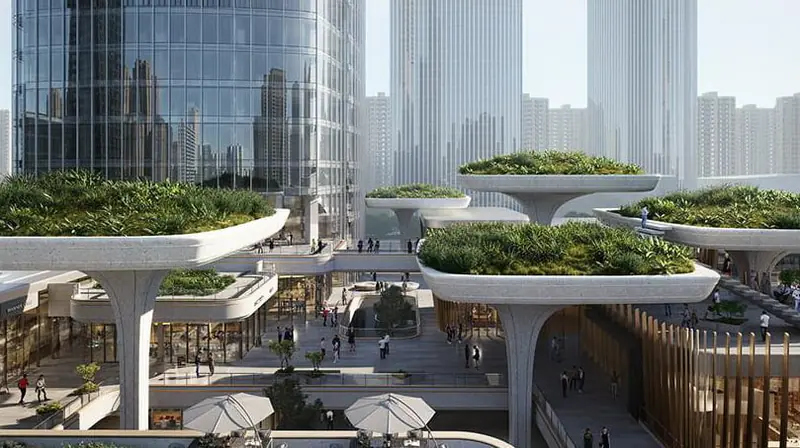 Green Terrace Quarter: A futuristic hub for shopping and relaxation will be built in Haikou.