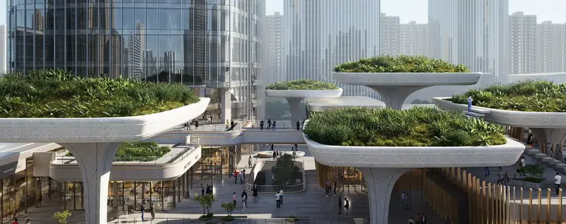 Green Terrace Quarter: A futuristic hub for shopping and relaxation will be built in Haikou.