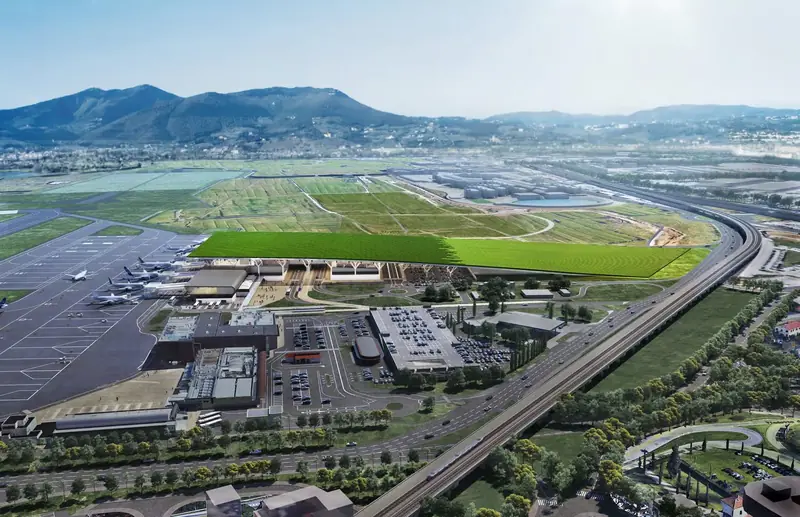 Florence Airport will set up a vineyard on its roof and produce wine.