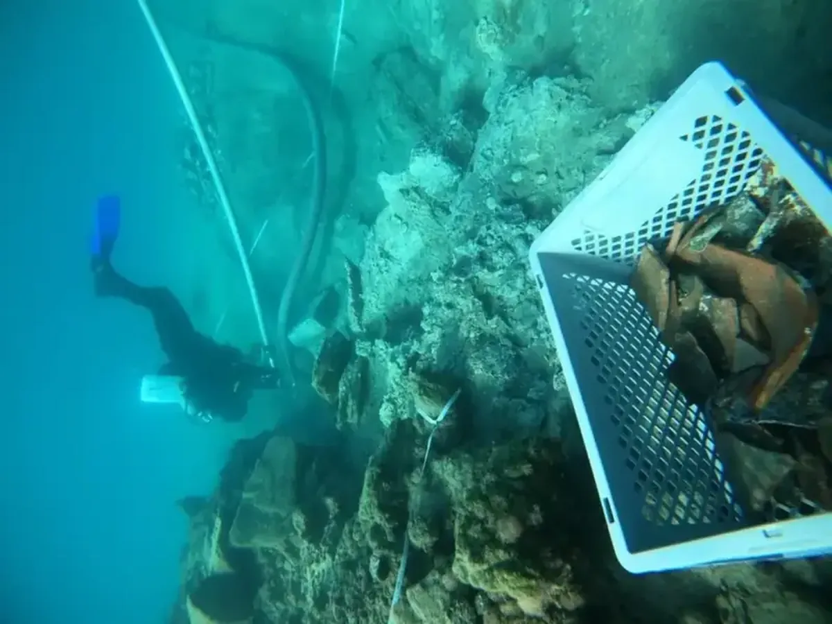 In Greece, archaeologists have discovered the ruins of an ancient port on the seabed.