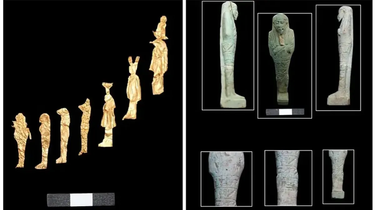 Dozens of unknown tombs filled with treasures have been discovered in Egypt.