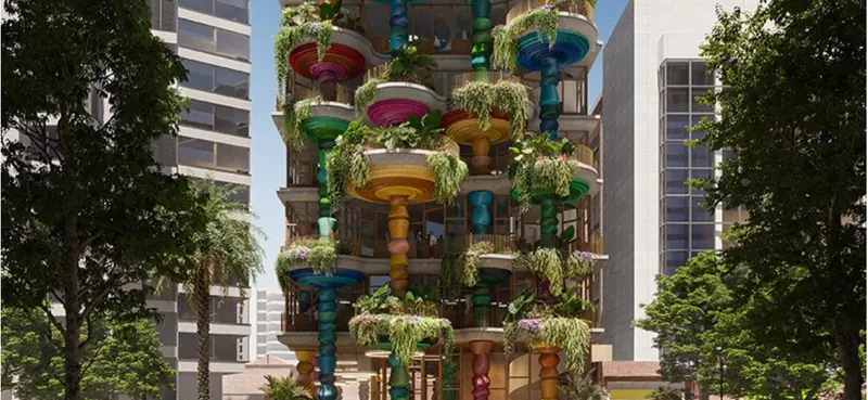 A design school will be built in Bogotá – vibrant and playful.