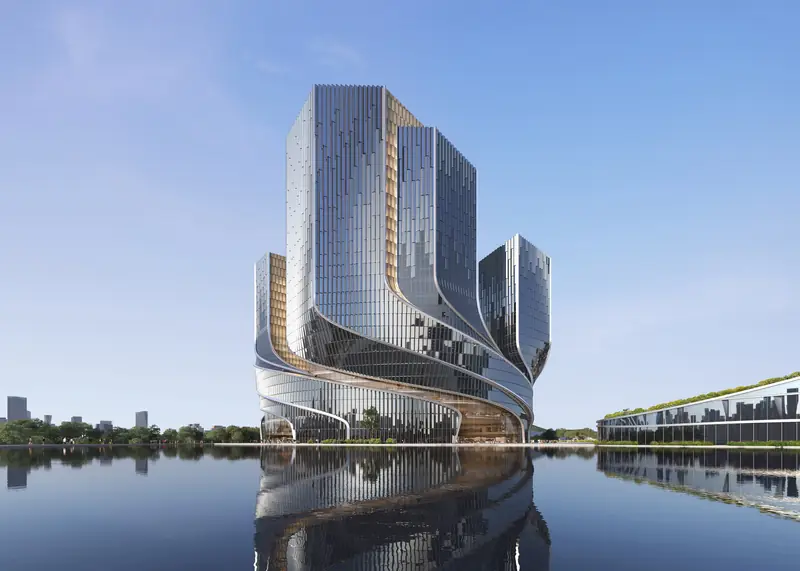 The Quartet of Twisted Towers: German architects have designed the office of the future.