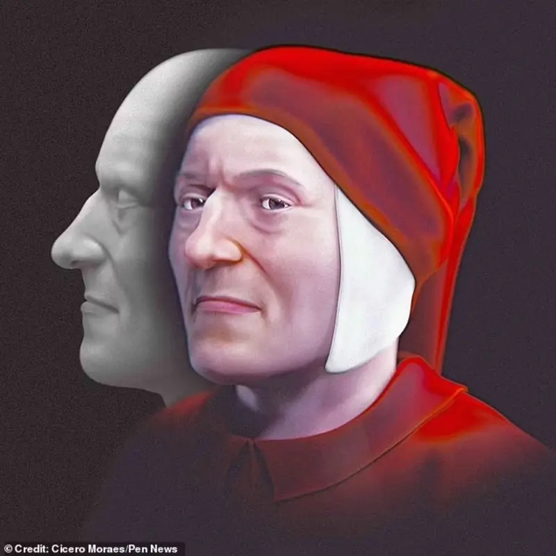Meet Dante! A designer has recreated the face of the renowned Italian poet.